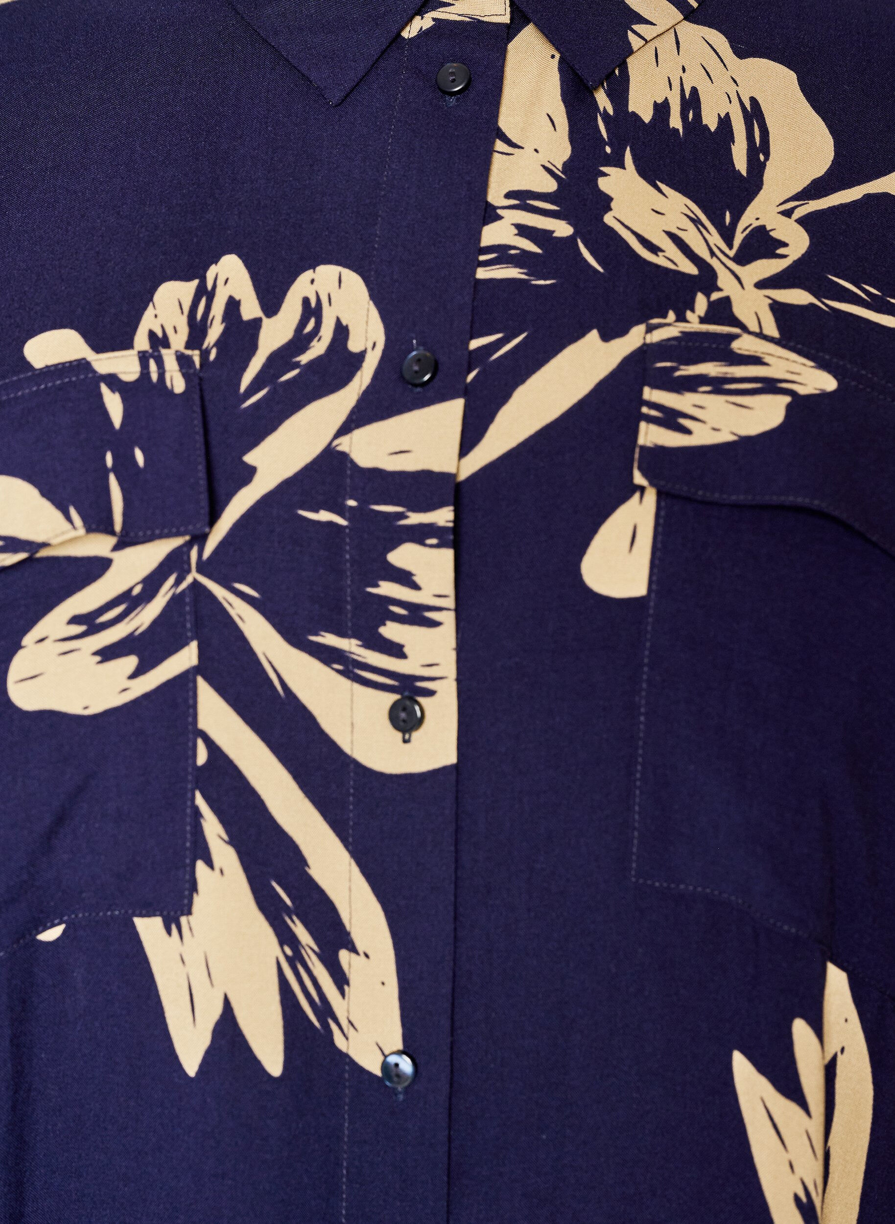 ZizziLyhythihainen pitk&auml; paitamekko, Sininen, Packshot image number 2