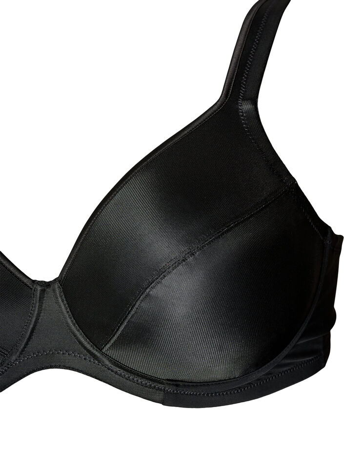 Korkeatuelliset rintaliivit topatuilla kupeilla, Musta, Packshot image number 2