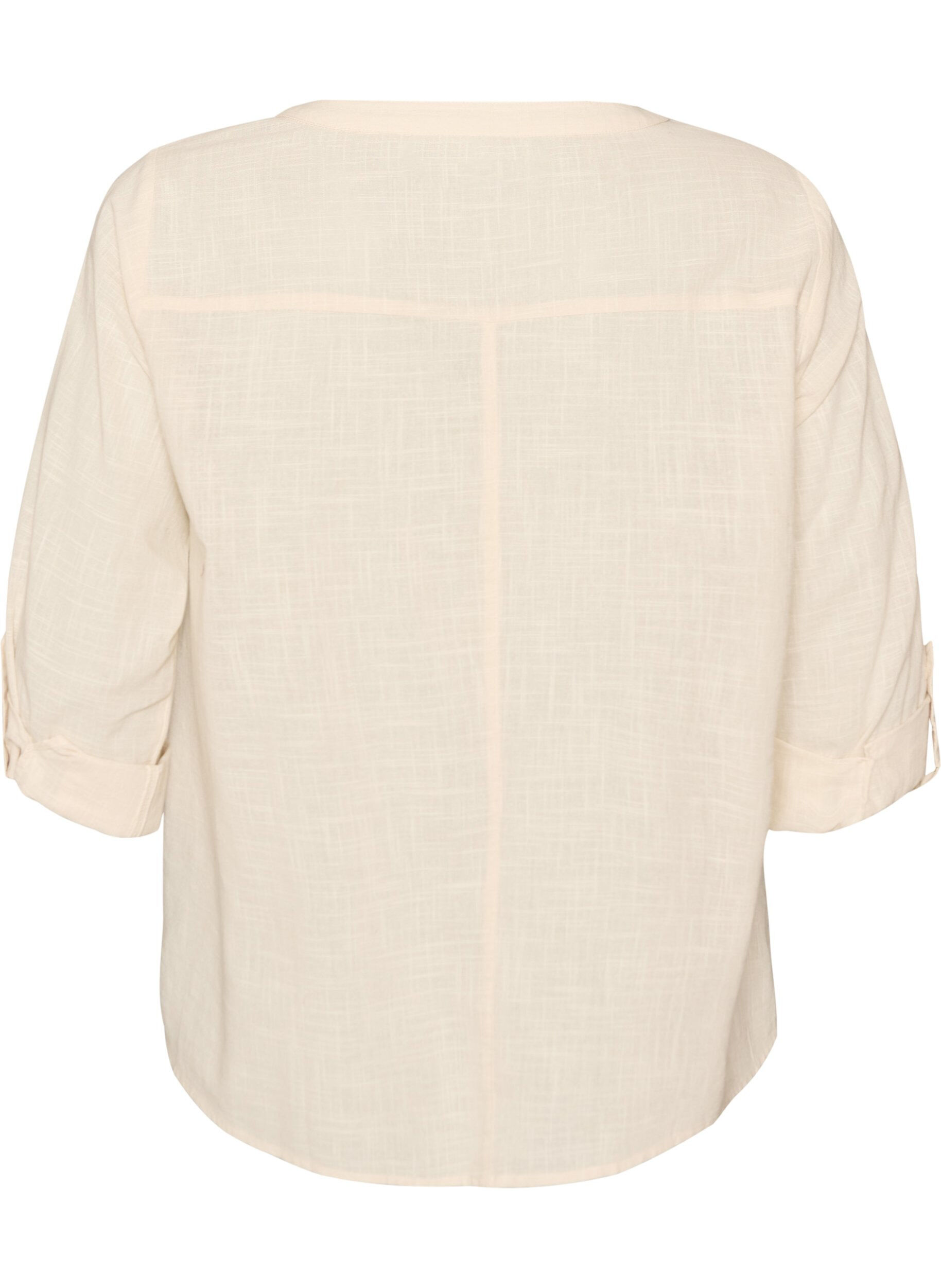 ZizziPuuvillainen puseropaita v-kaula-aukolla, Vanilja, Packshot image number 1