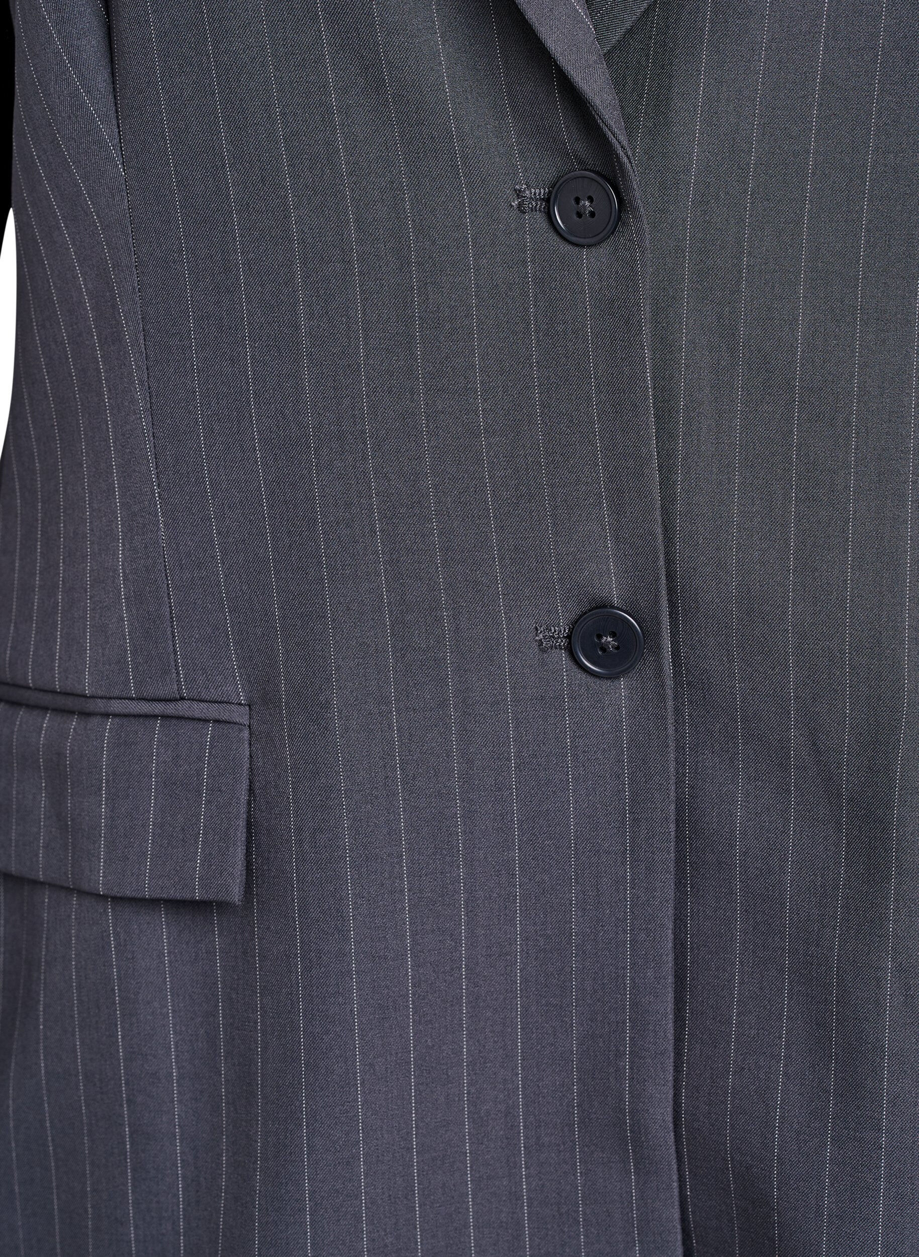 Zizzi FLASH - Bleiseri taskuilla ja halkioilla, Harmaa, Packshot image number 2