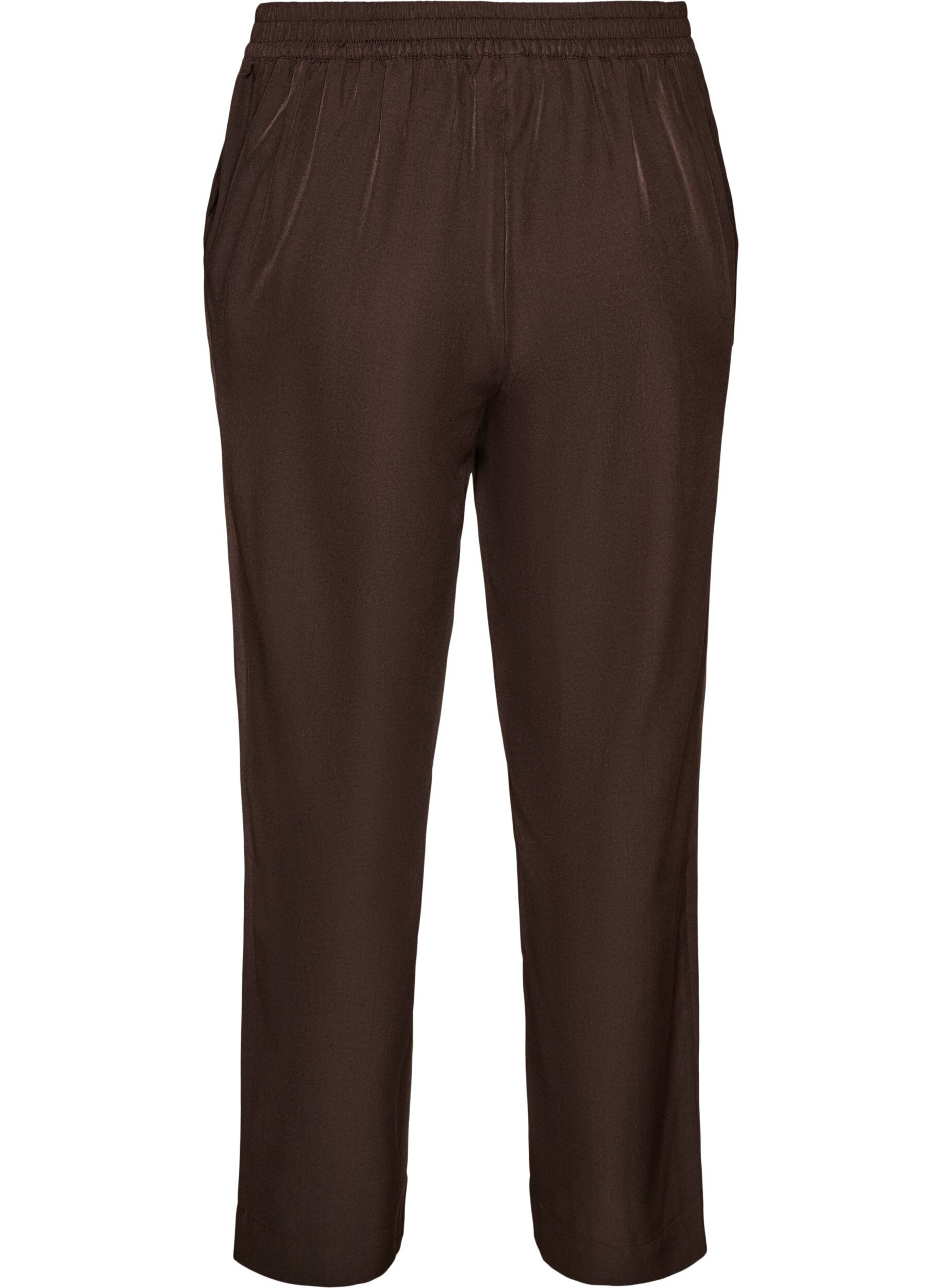 ZizziRennot housut taskuilla, Ruskea, Packshot image number 1