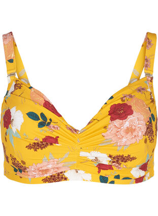 Bikiniyläosa, Yellow Flower Print, Packshot image number 0
