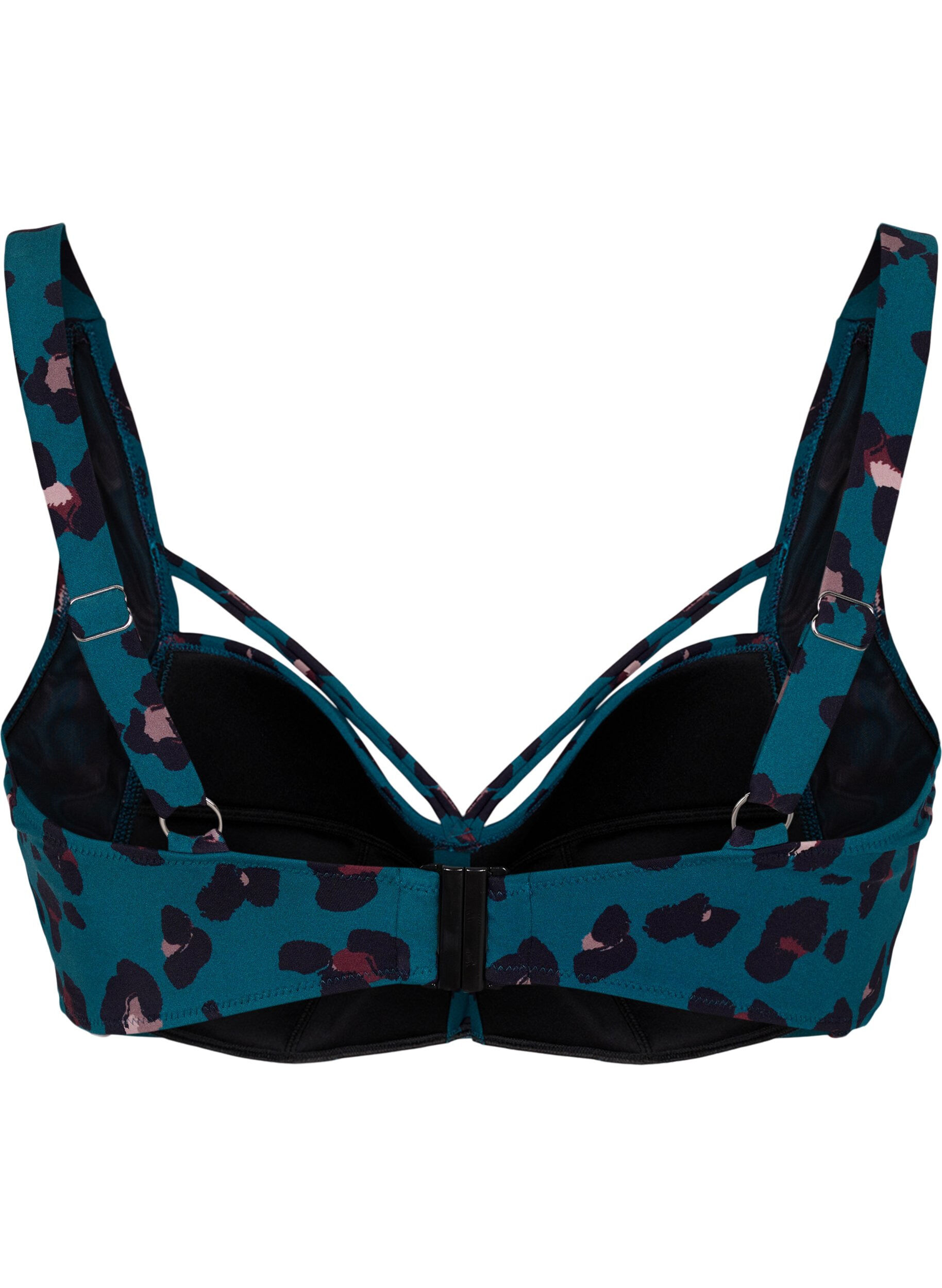 Zizzi Bikiniyl&auml;osa rypytyksell&auml; ja nauhayksityiskohdalla, Leopard, Packshot image number 1