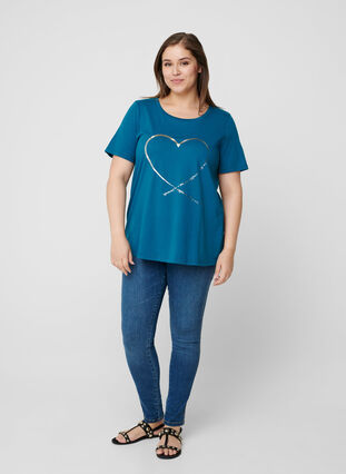 T-paita printillä, Blue Coral, Model image number 2