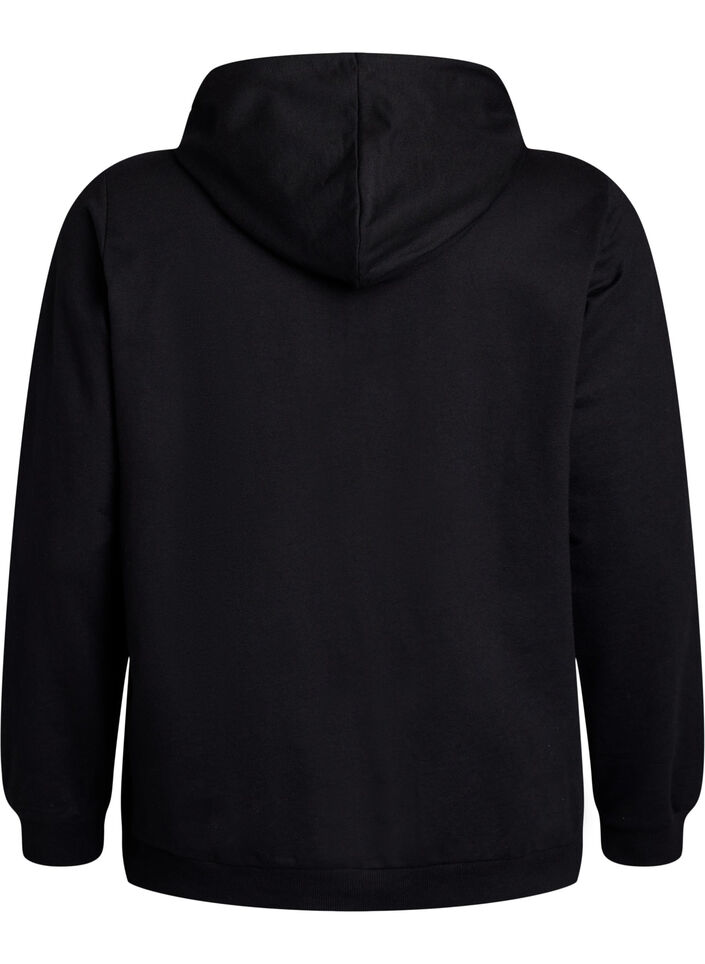 Huppari painatuksella, Musta, Packshot image number 1