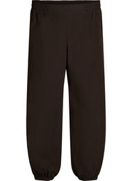 Korkeavy&ouml;t&auml;r&ouml;iset puuvillaiset balloon-housut, Ruskea