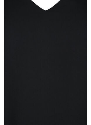 Pusero 3/4-hihoilla ja v-aukolla, Black, Packshot image number 2