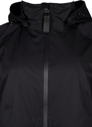 Tekninen takki, jossa on taskut ja huppu, Black, Packshot image number 2
