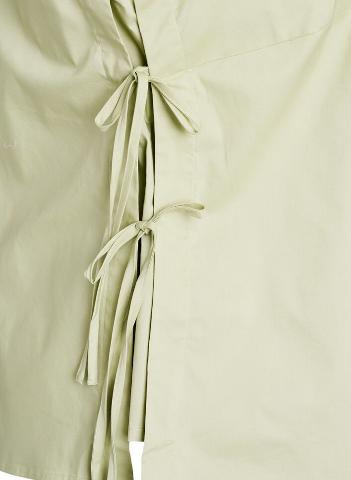 Hihaton toppi sivujen solmittavilla yksityiskohdilla, Vihre&auml;, Packshot image number 3