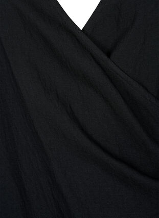 Pitkähihainen pusero viskoosia, kietaisumalli, Black, Packshot image number 2