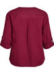 Paita puuvillamusliinissa, jossa broderie anglaise -kirjailu, Tumma Bordeaux, Packshot image number 1