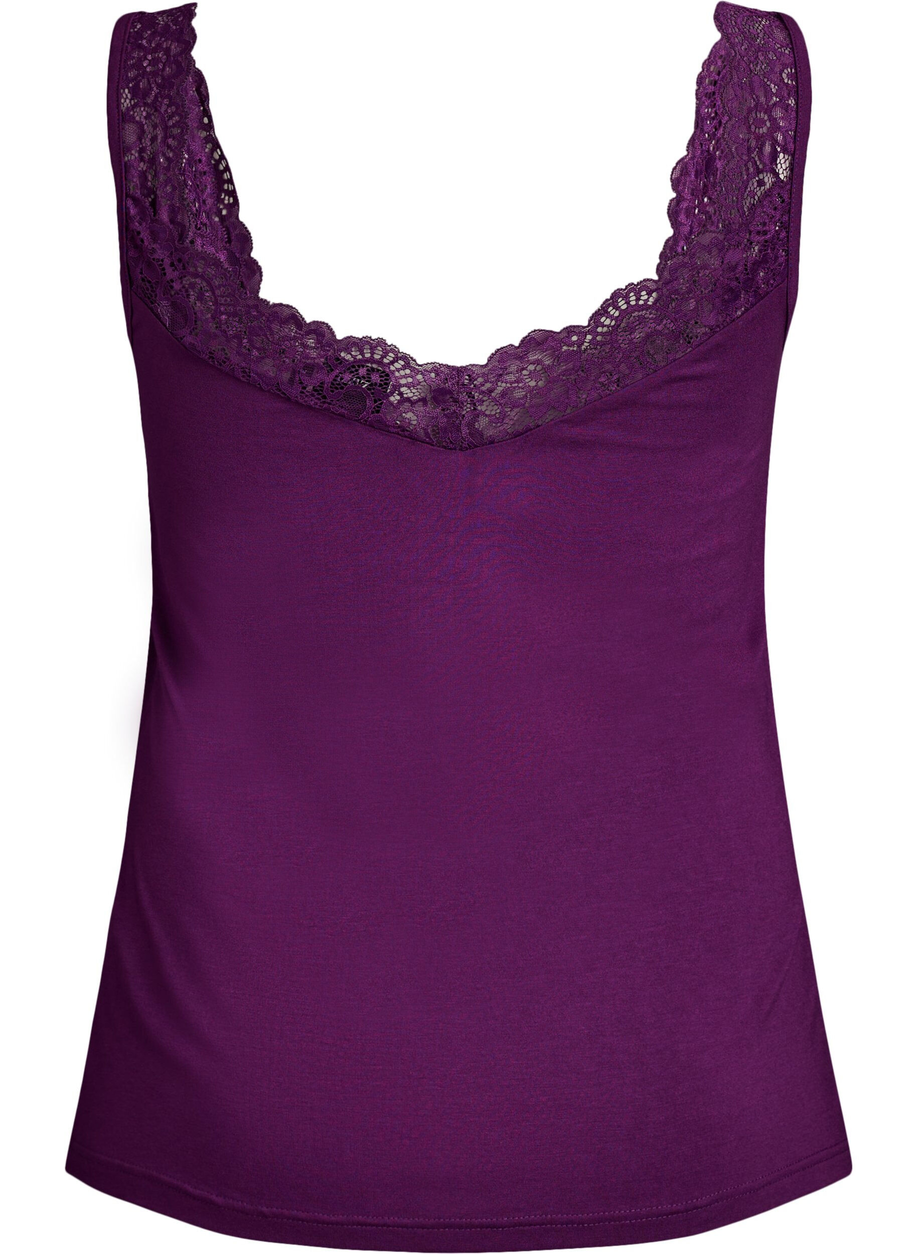 ZizziPitsireunainen viskoositoppi, Violetti, Packshot image number 1