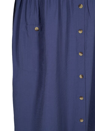 Lyhythihainen mekko napeilla ja taskuilla, Nightshadow Blue, Packshot image number 3