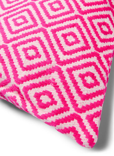 Tyynynpäällinen jacquard-kuosilla, Pink Comb, Packshot image number 1