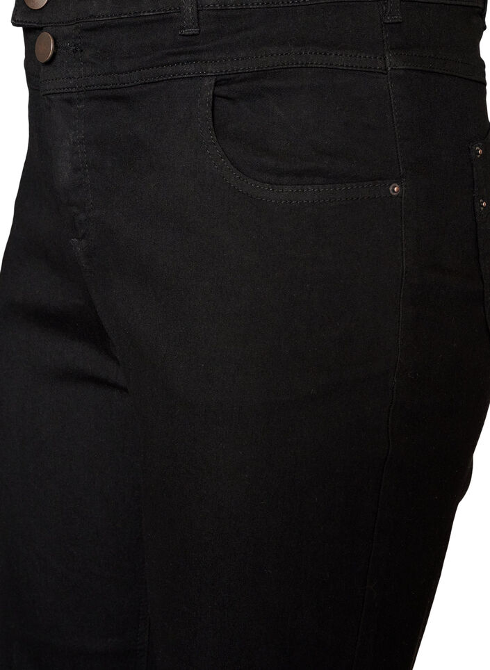 Regular fit Gemma -farkut korkealla vy&ouml;t&auml;r&ouml;ll&auml;, Musta, Packshot image number 2