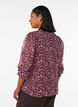 Kukkaisprintill&auml; ja glitterlangalla koristeltu pusero, Punainen, Model image number 2