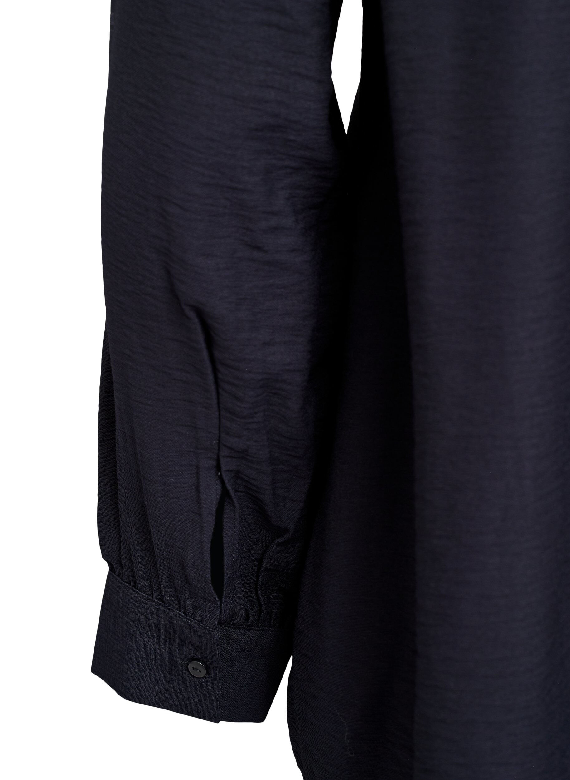 Zizzi Viskoosipaita A-linjaisella leikkauksella, Musta, Packshot image number 3