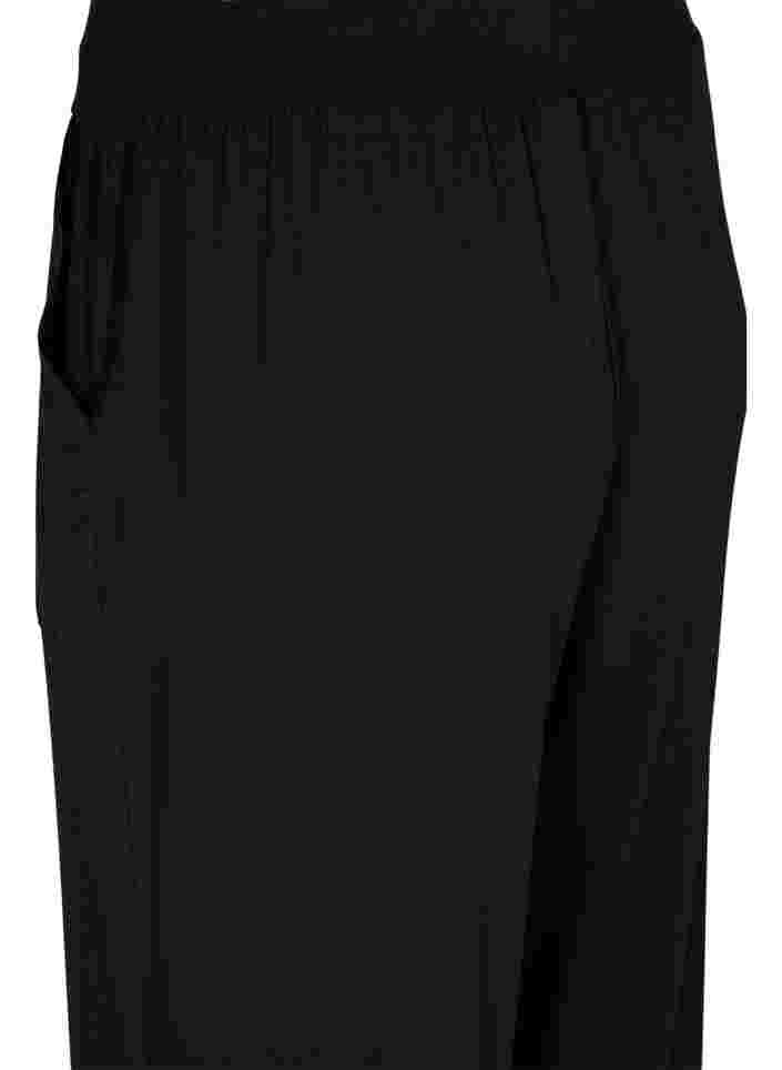 Viskoosiset treenitrikoot taskuilla, Black, Packshot image number 3