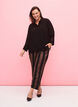 Viskoosipaita 3/4 hihalla ja koristeluyksityiskohdilla, Black, Model image number 2