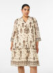 Mekko koristepainatuksella ja r&ouml;yhel&ouml;kauluksella, Beige, Model image number 0
