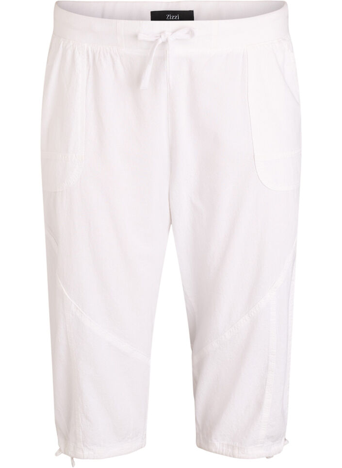 Puuvillacaprit, Valkoinen, Packshot image number 0