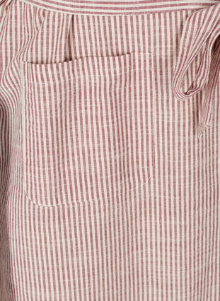 Raidallinen puuvillasta valmistettu paitamekko taskuilla, Dry Rose Stripe, Packshot image number 3