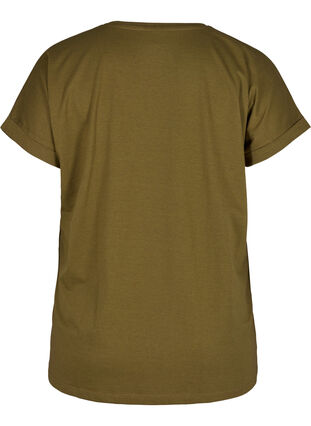 T-paita puuvillasekoitteesta, Dark Olive Mel., Packshot image number 1