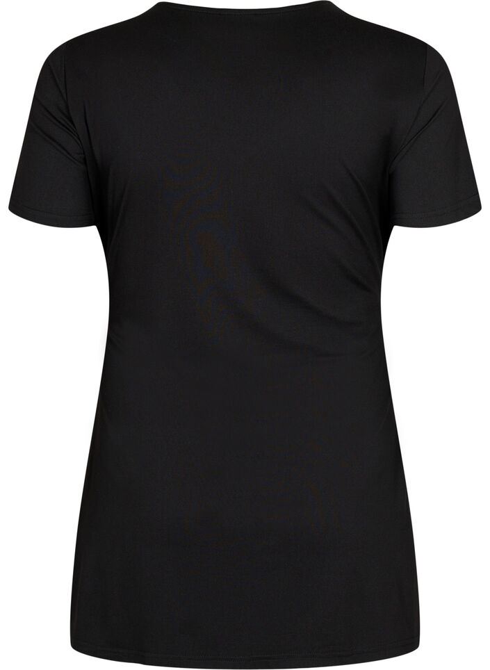 Lyhythihainen äitiyspusero, Black, Packshot image number 1