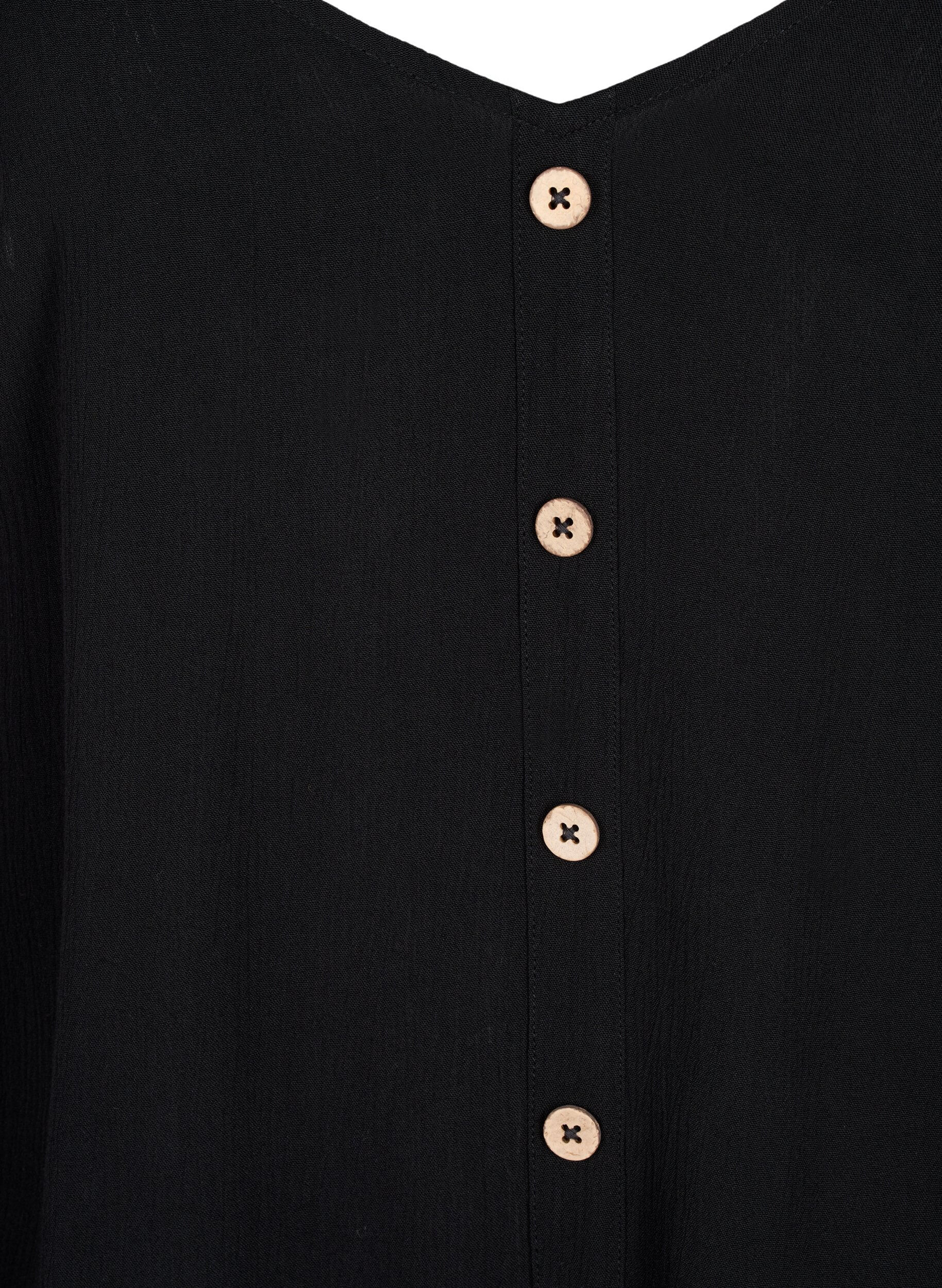 Zizzi Viskoositoppi, jossa on kapeat olkaimet, Black, Packshot image number 2