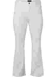 Korkeavyötäröiset Ellen bootcut-farkut, White