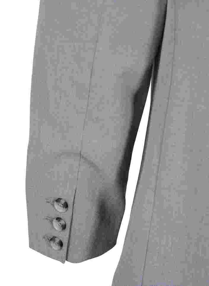 Yksinkertainen bleiseri taskuilla, Medium Grey Melange, Packshot image number 2