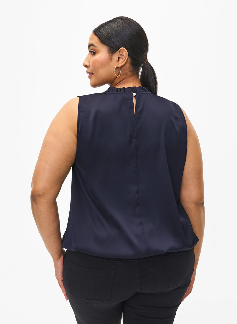 Hihaton juhlatoppi satiinista, Night Sky, Model image number 1