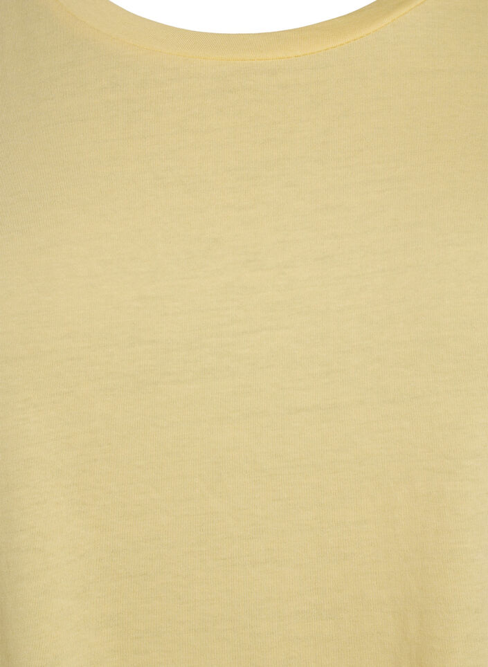 Lyhythihainen t-paita puuvillasekoitteesta, Keltainen, Packshot image number 2