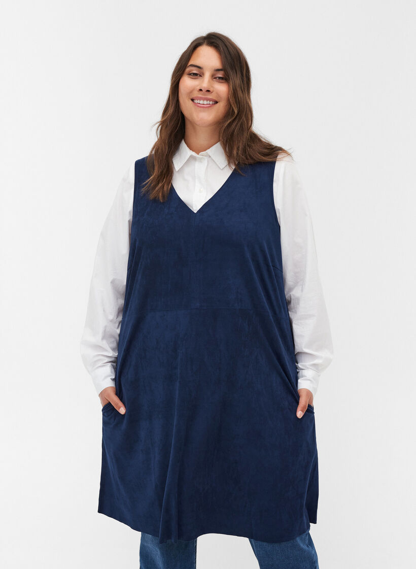 Hihaton mekko a-mallissa, Dark Blue, Model image number 0