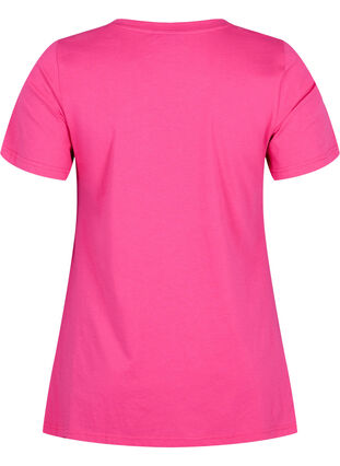Puuvillainen t-paita tekstipainatuksella, Beetroot Purple HAP, Packshot image number 1