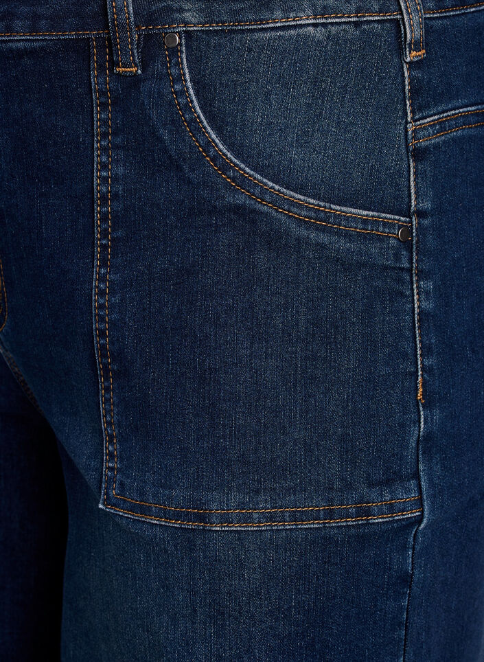 Denim-housut leveillä lahkeilla, Sininen, Packshot image number 2