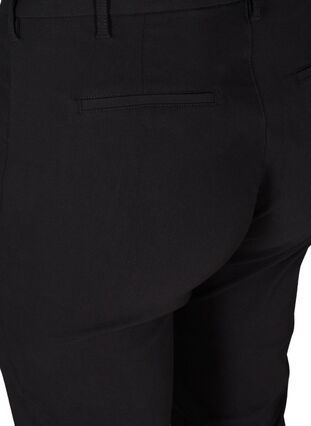 Klassiset nilkkapituiset housut viskoosista, Black, Packshot image number 3
