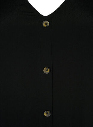 Viskoosipusero, jossa on napit, Black, Packshot image number 2