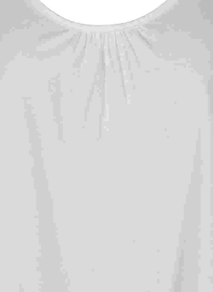 A-mallinen toppi pyöreällä pääntiellä, Bright White, Packshot image number 2