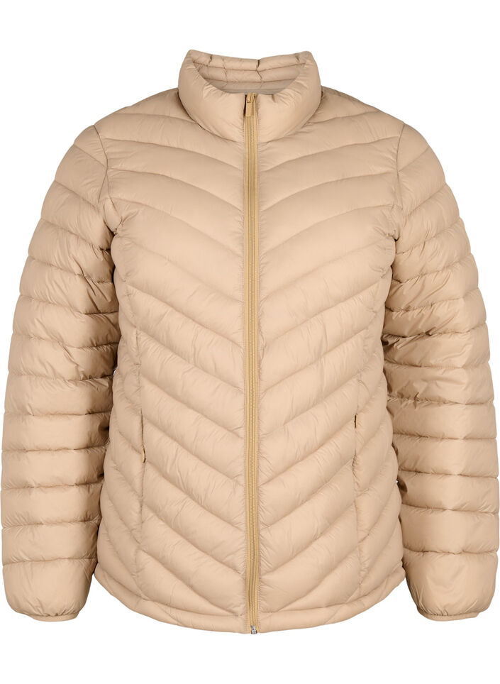 Kevyt takki taskuilla, Ruskea, Packshot image number 0