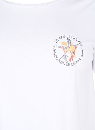 Puuvillainen t-paita painatuksella, White Chest Print, Packshot image number 2