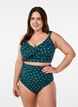 Pilkullinen bikinitoppi r&ouml;yhel&ouml;yksityiskohdilla, Vihre&auml;, Model image number 1