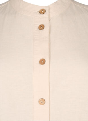 taskullinen paita pellavasekoitetta, Sandshell, Packshot image number 2