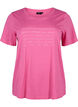 T-paita, jossa on teksti&auml;, Shocking Pink W.Pink, Packshot image number 0