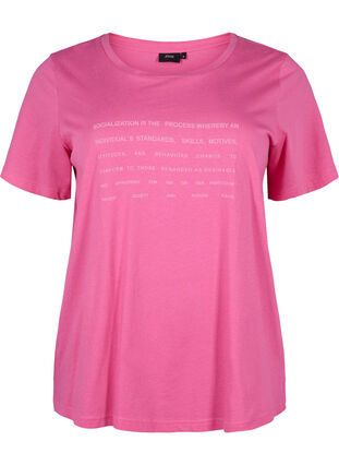 T-paita, jossa on tekstiä, Shocking Pink W.Pink, Packshot image number 0