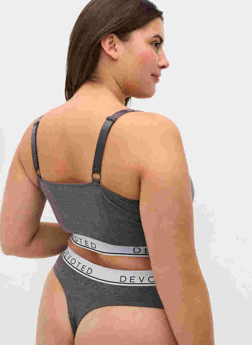 Meleeratut rintaliivit säädettävillä olkaimilla , Medium Grey Melange, Model image number 1