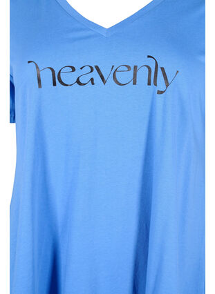 Lyhythihainen puuvillainen t-paita, Ultramarine HEAVENLY, Packshot image number 2