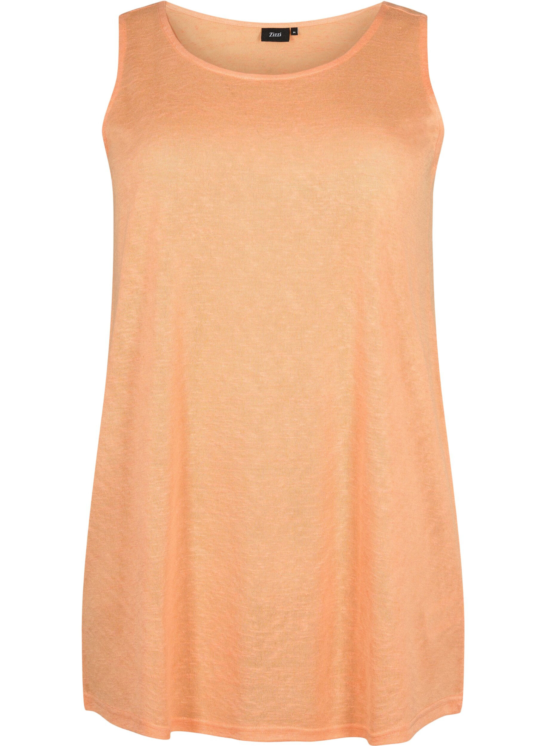 Zizzi Toppi tekstuurilla ja py&ouml;re&auml;ll&auml; p&auml;&auml;ntiell&auml;, Mock Orange, Packshot image number 0