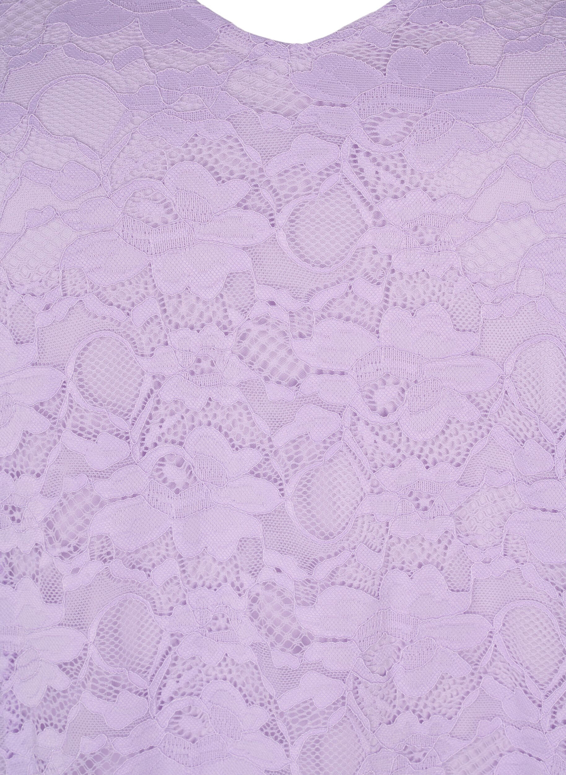 ZizziPitsimekko 3/4-hihoilla, Lavendula, Packshot image number 2