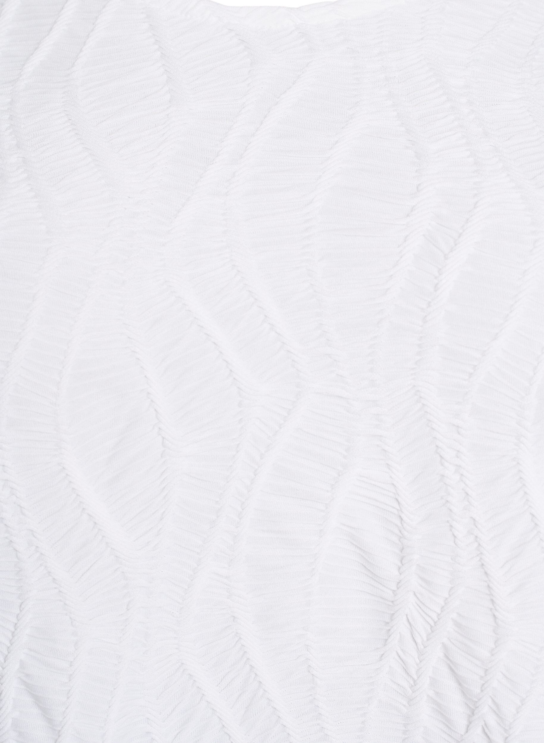 ZizziTekstuuripusero 3/4-hihoilla, Valkoinen, Packshot image number 2